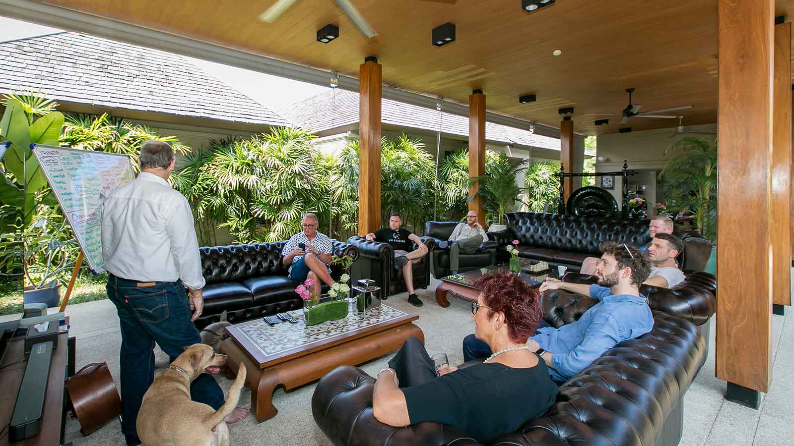 group of people at an opioid addiction treatment program in Thailand